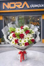 Karışık Papatya ve Gül Buketi