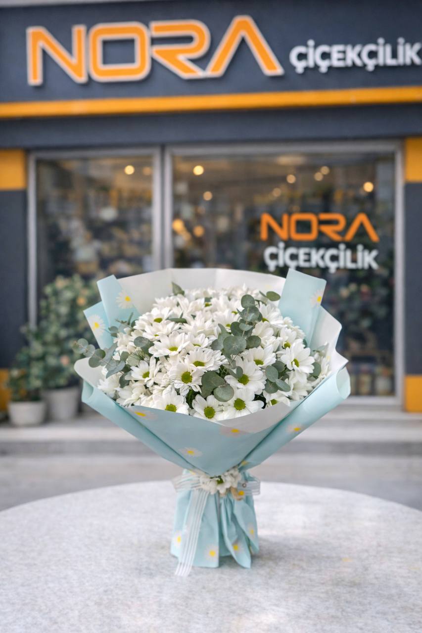 aksaray_cicek_siparisi Beyaz Papatya Buketi - Görsel 1
