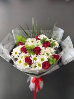 Karışık Papatya ve Gül Buketi - Görsel 3